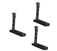 Zerodeko 3 Pezzi Espositore Supporti Per Piatti Da Esposizione Tenere Sotto Controllo Supporto Piatto Galleggiante Supporto Per Monitor Titolare Disco in Vinile Di Legno Black