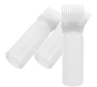 Zerodeko 3 Pezzi Flacone Applicatore per Chioma Pettine alla Radice in Plastica, Facile da Spremere e Applicare, per Colorazione e Styling Chioma
