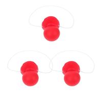 Zerodeko 3 Pezzi Naso da Clown in Gomma Grande Rosso per Feste Cosplay | Accessorio Divertente e Leggero, Comodo da Indossare, per Carnevale e Travestimenti, Stile Buffo