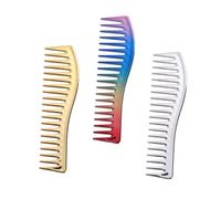 Zerodeko 3 pezzi Pettine da Denti Larghi Colorati per Capelli Uomo Pettine Professionale per Styling Districante e Preciso per Salone e Uso Quotidiano