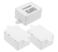 Zerodeko 3 Pezzi Scatola di Giunzione in Plastica per Elettronica, Piccolo Project Box in Abs Bianco, per Progetti DIY e Uso Domestico
