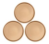 Zerodeko 3 Pezzi Sottovaso in Ceramica Rotondo Dorato per Vaso Piante e | Resistente, Non Si Deforma Facilmente, Drenaggio Dell'acqua in Eccesso