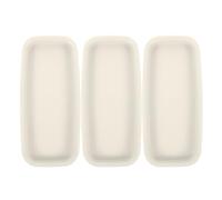 Zerodeko 3 Pezzi Vassoio per Piante Rettangolare Bianco in Plastica Leggero | Base per Vaso, Previene Perdite D'acqua, Resistente alle Cadute, per Casa e Giardinaggio