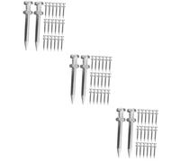 Zerodeko 3 Set Accessori A Punta di Picchi Aerante Punte delle Scarpe Aeratrici Prato Punta Dell'aeratore del Terreno Piolo Pioli Chiodi Aeratori Argento Metallo 20 Pezzi * 3