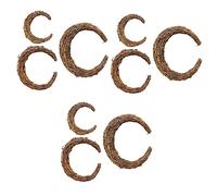 Zerodeko 3 Set Decorazione Dell'anello della Vite Lunare Ramo di Vite A Cerchio Ghirlanda di Ramoscelli di Vite A Forma di Base di Ghirlanda di Vite Spago Basi Rattan Light Brown 3 Pezzi*3