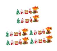 Zerodeko 3 Set Micro Paesaggio Natalizio Natale Nevicare Decorazioni Natalizie Casa Decorazioni Casa Natalizie Present Box Decorazioni Natalizie per La Casa delle Bambole Resina 10 Pezzi*3
