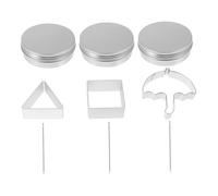 Zerodeko 3 Set Stampo Per Biscotti Tagliapasta in Metallo Caramella Per Biscuit Del Gioco Tv Tagliabiscotti Geometrico Biscotto Ombrello Cerchio Di Mousse Alluminio Natale