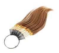 Zerodeko 30 pezzi Campioni Colore Capelli Veri Ciocche Professionali per Test Tinta Campioni Capelli Parrucchiere Salone Marrone Scuro