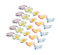 Zerodeko 30 pezzi Clip Capelli Fiore Plumeria Hawaiano Clip Artificiale per Feste Spiaggia e Uso Quotidiano con Presa Sicura e Leggera