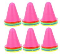 Zerodeko 30 Pezzi Coni Allenamento Sportivi Colorati per Pattinaggio e Calcio Segnaposto Agilità Resistenti e Stabili per Atleti Accessori Outdoor per Esercizi e Percorsi Ostacoli