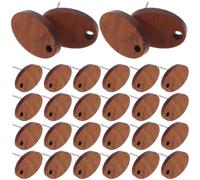 Zerodeko 30 Pezzi Perni per Orecchini in Legno Ovali, Materiale Auricolare Creativo per Creazione Gioielli Fai da Te, Piccoli Orecchini Pendenti per Artigianato e Condivisione
