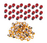 Zerodeko 300 Pezzi Decorazioni Adesive in Legno a Forma di e Api per Artigianato Fai da Te Mini Figure per Scrapbooking e Micro Paesaggi Accessori Creativi per