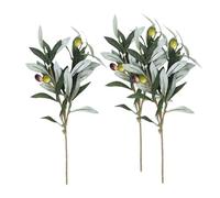 Zerodeko 3pezzi Rami di Ulivo Artificiali Decorativi Rami Finti Leggeri e Naturali per Decorazioni Tavolo Casa Ufficio e Feste Piante Finte da Interno Olivo