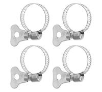 Zerodeko 4 Pezzi Acciaio Inox Anello per Asta Portabandiera, Clip Argento | Compatibile Asta e Bandiera, Uso Domestico E’aperto, Robusto, Liscio, per Montaggio