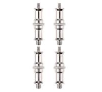 Zerodeko 4 Pezzi Adattatore Vite 1/4 a 3/8 Maschio in Ferro per Supporti | Compatibilità Multi Dispositivo, Finitura Argento Elettroplaccata, per Configurazioni Fotografiche e Studio