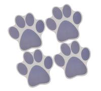 Zerodeko 4 Pezzi Adesivi Antiscivolo per da Bagno Decorazioni Forma Orme Cane Cartoon Grigie Sicurezza per Adulti Facile Applicazione su Superfici Lisce Design per Bagno