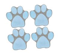 Zerodeko 4 Pezzi Adesivi Antiscivolo per da Cartoon Orme Cane Blu Sicurezza Durante Bagno Facili da Applicare su Superfici Lisce