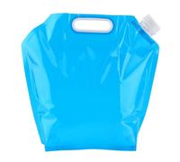 Zerodeko 4 Pezzi Borsa d'Acqua Pieghevole da 5l per Campeggio e Escursionismo, Contenitore Portatile in PE Facile da Trasportare e Comprimibile Colore Blu