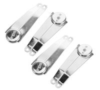 Zerodeko 4 Pezzi Cerniere di Supporto per Coperchio a Discesa in Metallo Cromato, Cerniera di Bloccaggio per Bauli e Scatole in Legno, Ferramenta per Mobili Funzionamento Fluido Adatta