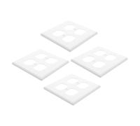 Zerodeko 4 pezzi Cover Wall Plates Unbreakable Light Switch Outlet Covers Fire-resistant Material Heat Resistant For Kitchen Bathroom Office
