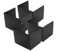 Zerodeko 4 Pezzi Divisorio per Banco Studenti Pieghevole Nero 114x33 Cm | Pp, Superfici Lavabili, Uso per Home Studies e Group Tests, per Classroom e Tavoli Individuali