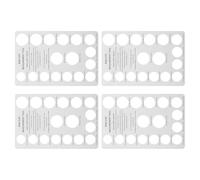 Zerodeko 4 Pezzi Misuratore Anelli Riutilizzabile Set con Calibro Diametro Interno 50-72 Mm, Strumento Metrico per Misurare la Circonferenza delle Dita, per Gioiellieri e Uso Personale