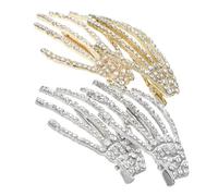 Zerodeko 4 Pezzi Mollettoni per Chioma a Forma di Mano Scheletro in Lega Argento con Pietre Decorative, Accessori Decorativi Pratici per Halloween, per Donne per Parchi Divertimento