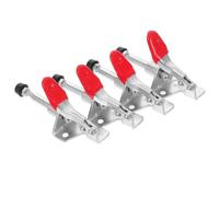 Zerodeko 4 Pezzi Morsetto a Leva Orizzontale Snodo a Ginocchio in Ferro e Pvc, Design a Sgancio Rapido Altamente Stabile per Lavorazioni su Legno e Riparazioni Automobilistiche