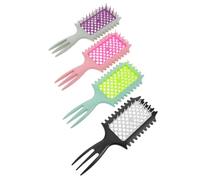 Zerodeko 4 Pezzi Pettini Hollow Out Antistatici per Capelli Ricci Spazzole Ventilate Portatili per Massaggio Capelluto Districanti Bagnati e Asciutti Accessori Colorati per Cura Capelli
