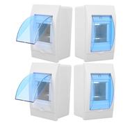 Zerodeko 4 Pezzi Scatola di Distribuzione Elettrica con Copertura Trasparente Supporto Circuiti Scatola Elettrica Piccola per Installazione Facilità di Montaggio per e Officina