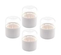 Zerodeko 4 Pezzi Supporto per Spugna da Make-up in Plastica Bianca Funzione di Protezione Forma e Risparmio Spazio per Viaggi e Piccoli Appartamenti