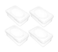 Zerodeko 4 Pz Scatola Di Salviette Per Neonati Distributore Porta Salviette Trasparente Custodia Per Salviette Da Viaggio Pulire i Contenitori Ricaricabili Transparent Pp