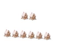 Zerodeko 4 Set Glow Cabin Vestiti di Natale Vestiti di Natale Albero di Natale Villaggio di Natale Luci di Natale Decorazione Decorazione Figurina Giocattoli Wow Animale Bomboniere 2 Pezzi*4