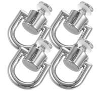 Zerodeko 4pezzi Anelli in Lega di Zinco Argento Rivetti a Vite per Cinghie in Pelle, Leggeri e Resistenti per Artigianato e Creazione di Borse