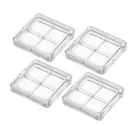 Zerodeko 4pezzi Tavolozza Vuota Per Ombretti Trasparente Contenitore Per Polvere Da Viaggio Di Cialda Vuota Per Ombretto Ricaricabile e Portatile