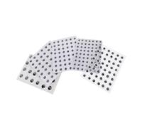 Zerodeko 5 Fogli Occhi Mobili Neri Autoadesivi da Occhi Rotondi in Plastica per DIY Pupille per Giocattoli Animali di Stoffa e Artigianato Manuale