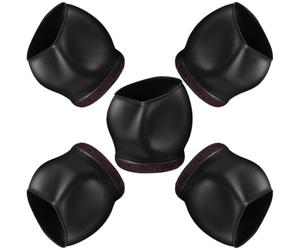 Zerodeko 5 Pezzi Copri Rotelle per Sedie in Materiale Tpe Antiscivolo e Resistente Protezioni per Gambe Mobili Funzione Anti-Crepa per Pavimenti in Legno e Uso Ufficio