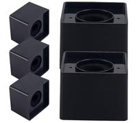 Zerodeko 5 Pezzi Cubo Portatarga Microfono Nero in Abs, Portatile, | Microfoni Portatili, Riduzione Rumore e Anti Vibrazione, Uso in Redazioni e Contesti di Diffusione