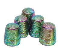Zerodeko 5 Pezzi Ditali da Cucito in Metallo Grande Vintage, Protezioni per Dita Ergonomiche per Cucito a Mano, Accessori per Quilting e Lavori Artigianali