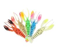 Zerodeko 5 Pezzi Esca Finta a Forma di Gambero, Morbida, in PVC per Pesca | Bait Portatile, Resistente AI Morsi, Accessori da Pesca, per Pesci, Uso in Acqua Dolciastre