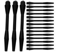 Zerodeko 50 aste per freccette in nylon nero, 6 mm, filettate, di ricambio, in plastica robusta, accessori per freccette con punta in acciaio, giochi all'aperto