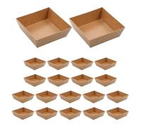 Zerodeko 50 per alimenti in carta kraft da 3/4 lb, barchette per servire