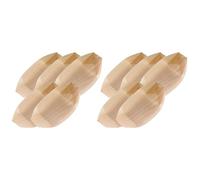 Zerodeko 50 Pezzi Barchetta in Legno Usa e Getta per Sushi e Snack, Piatto Creativo a Forma di Barca, per Feste e Cocktail, Conserva