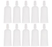 Zerodeko 50 Pezzi Bottiglie Ampolla in Plastica Bianco con Contagocce e Imbuto in Tpe per Oli Essenziali e Progetti Fai da Te, Previene Sprechi e Perdita di Liquidi