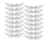 Zerodeko 50 Pezzi Ciondoli a Forma di Piume d’Angelo Custode Vintage Strass Accessori Pendenti Leggeri per Gioielli Fai da Te Collane e Decorazioni Festive