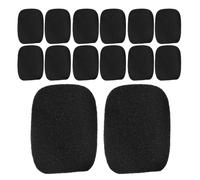Zerodeko 50 Pezzi Copertura in Spugna Nera per Microfono Lavalier e Headset Riduzione del Rumore e Facile Installazione, per Tour Guiding e Riunioni