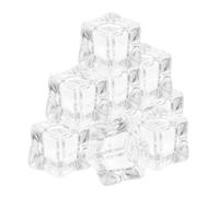 Zerodeko 50 Pezzi Cubetti di Ghiaccio Artificiali 15mm in Acrilico, | Riempitivo Decorativo per Vaso, Leggero e Infrangibile, Rifrazione Luminosa, per Bar e Feste