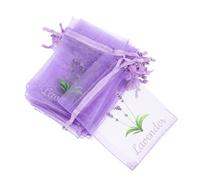 Zerodeko 50 Sacchetti Di Lavanda in Organza Garza Con Coulisse Per Fiori Secchi Spezie Lumini Da Tè Rete Portaoggetti