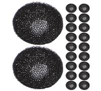 Zerodeko 500 pezzi di protezioni in schiuma da 18 mm per auricolari, cuscinetti in morbida schiuma per le punte, imbottiture di ricambio in spugna, cuscinetti antirumore per auricolari, colore nero