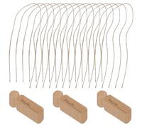 Zerodeko 500 Pezzi Etichette Prezzi Vuote Scrivibili in Carta Kraft con Spago Resistente, Piccole Etichette a Stringa per Vestiti e Cartellini Prezzi da Garage, per Etichettatura Fai da Te